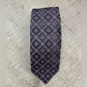 Robert Talbott Men’s silk tie black and purple print